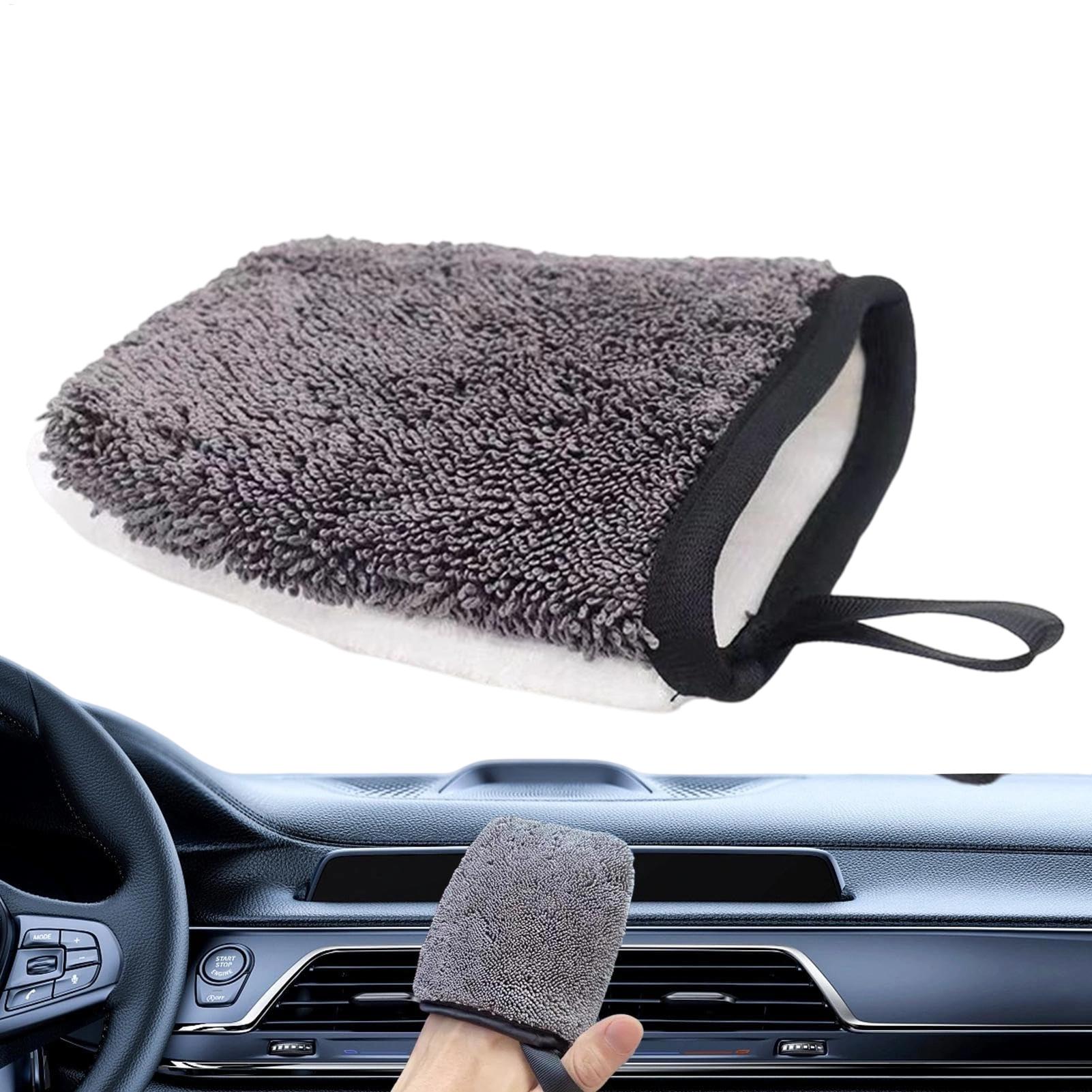 Microfiber Mitt for Cars Dual- - Car Detailing Brush review and price