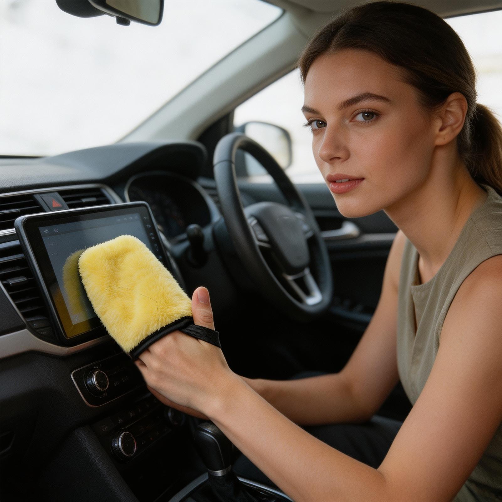 Microfiber Mitt for Cars Dual- - Car Detailing Brush review and price