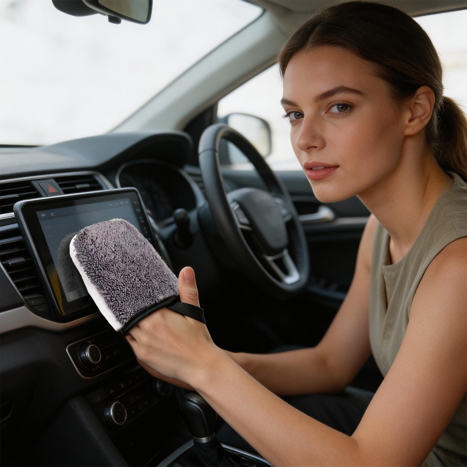 Microfiber Mitt for Cars Dual- - Car Detailing Brush review and price