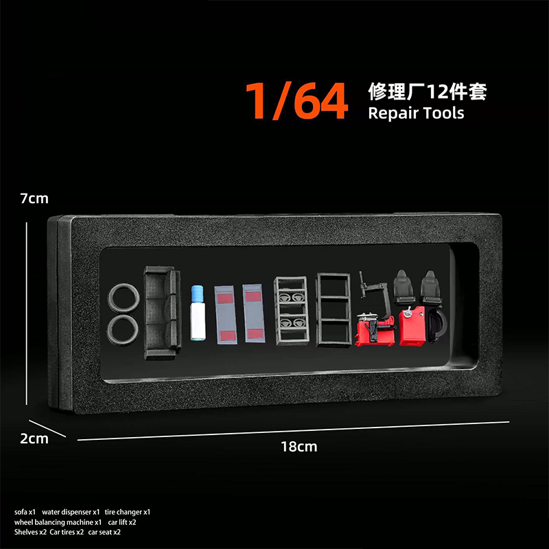 1:64 Car Repair Shop Prop Set  - Car Accessories For Decoration review and price