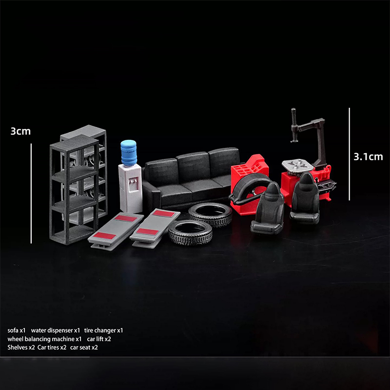 1:64 Car Repair Shop Prop Set  - Car Accessories For Decoration review and price