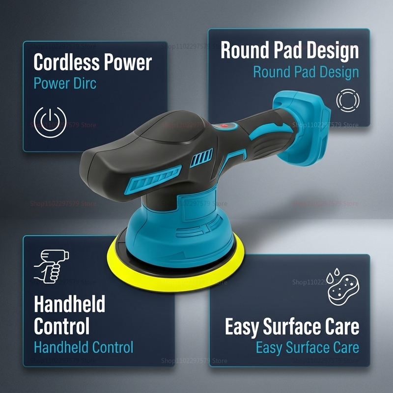 Wireless 18V Electric Car Poli - Car Detailing Brush review and price