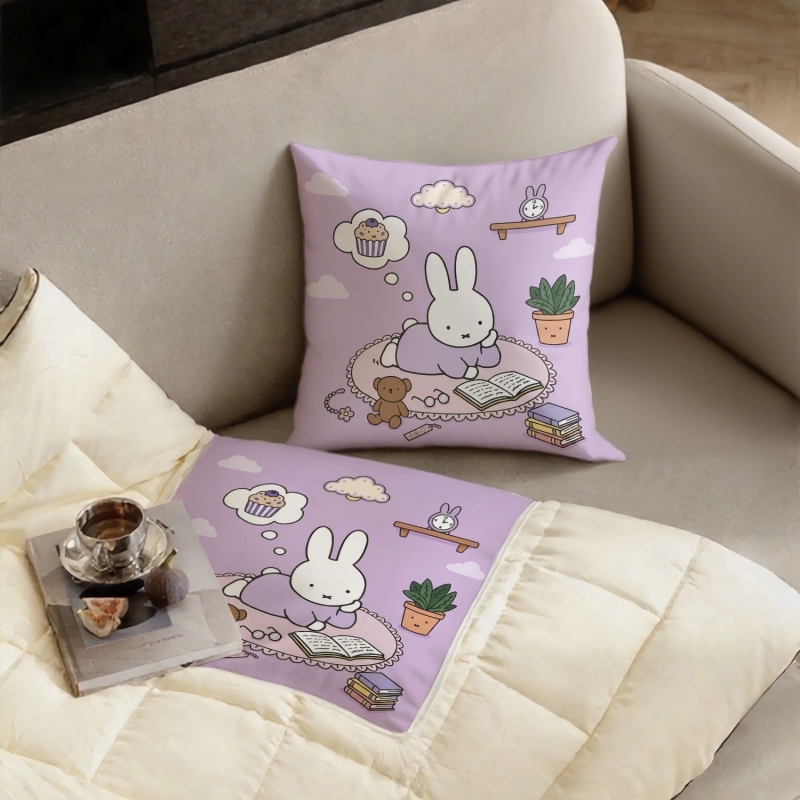 Kawaii Miffy Throw Pillow Dual - Car Accessories Useful review and price