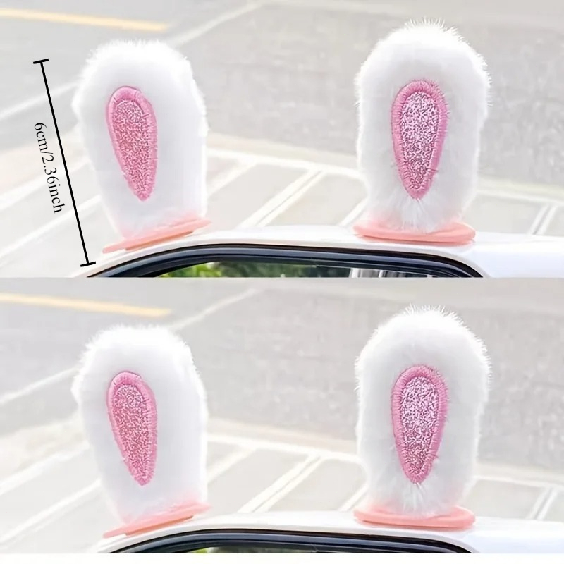 1 Pair Plush Rabbit Ears Car R - Car Accessories Useful review and price